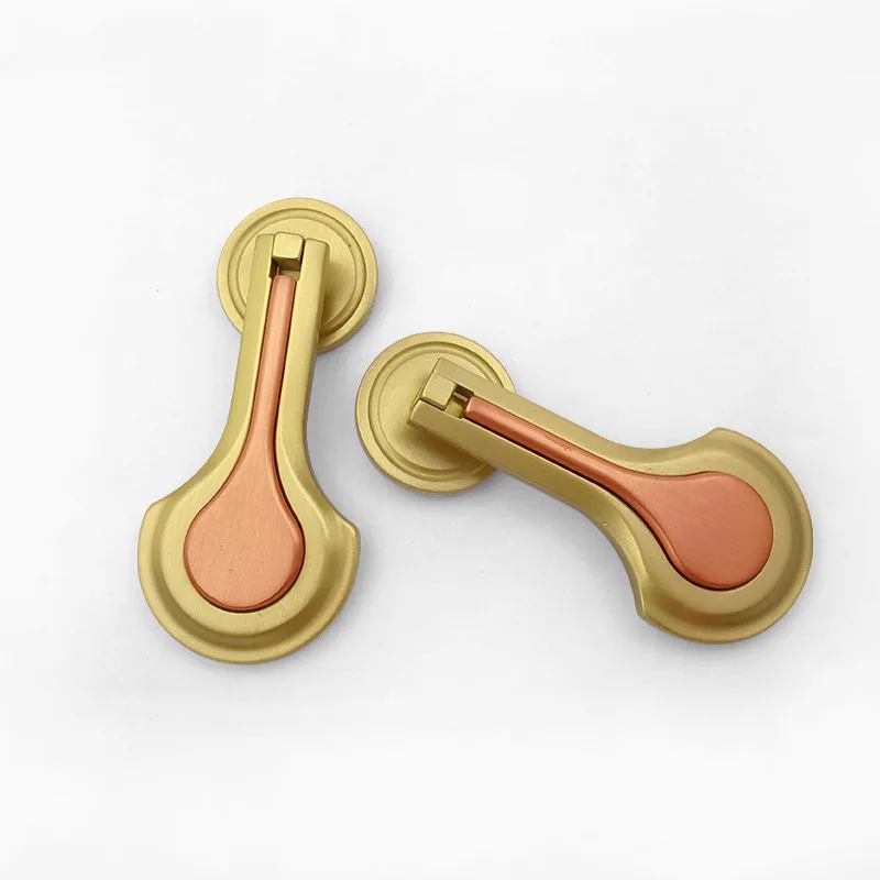 Hot Sale OEM Modern Simple Wine Cabinet Single Hole Brass Cabinet Door Handle Solid American White Wardrobe Panel Drawer Handle