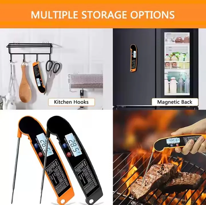 Portable Household Folding Food Thermometer Electronic Instant Read Digital Food BBQ Meat Steak Cooking Thermometer