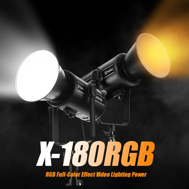 Tolifo студийное освещение для фотосъемки RGB X-180RGB COB высокой мощности 180 Вт Linklite приложение DMX512 2700K-6500K светодиодная видеосъемка
