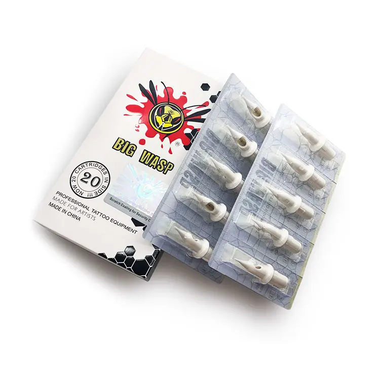 BIGWASP Best Quality White M1 Disposable  Permanent Tattoo Cartridges Needles