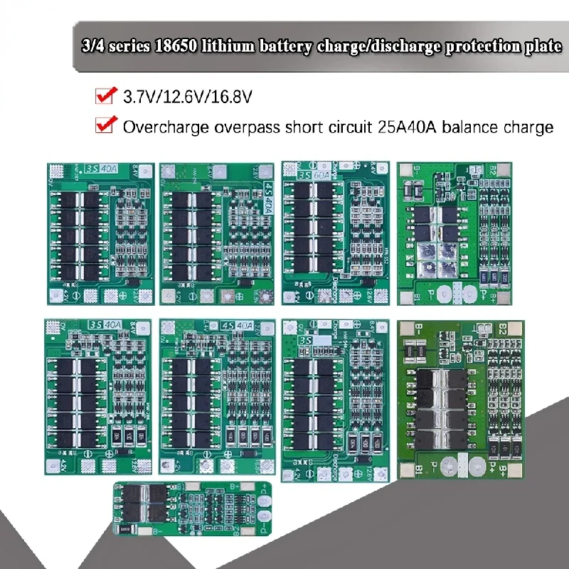 3S/4S 20 40A 60A 18650 литий-ионная литиевая батарея для защиты от заряда батареи доска BMS буровыми двигателями 11 1 V 12 6 V/14 8