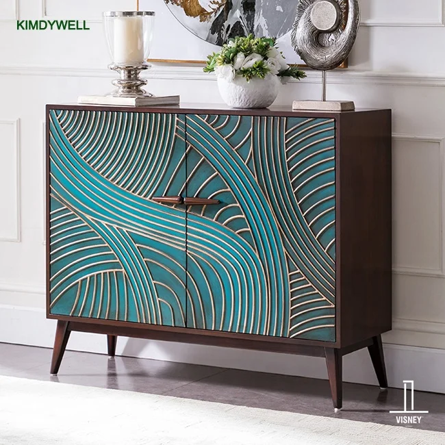 
latest furntiures modern design 2 doors wooden side cabinet 