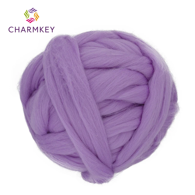Charmkey High Quality Super Chunky 100% Merino Wool Yarn for Hand Knitting