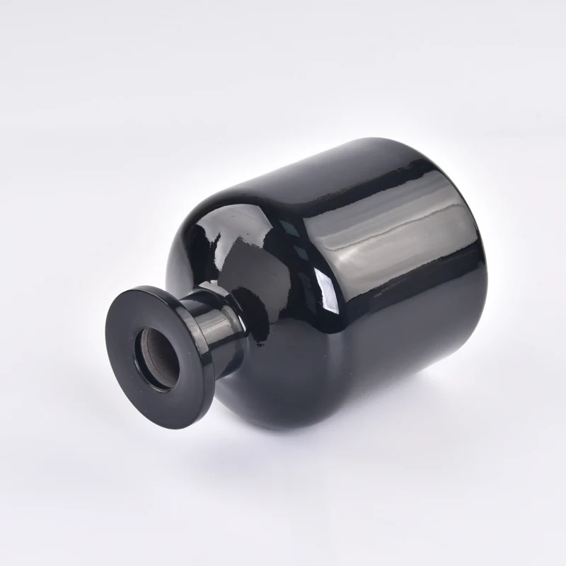 Popular Luxury 250ml Black Glass Diffuser Bottles