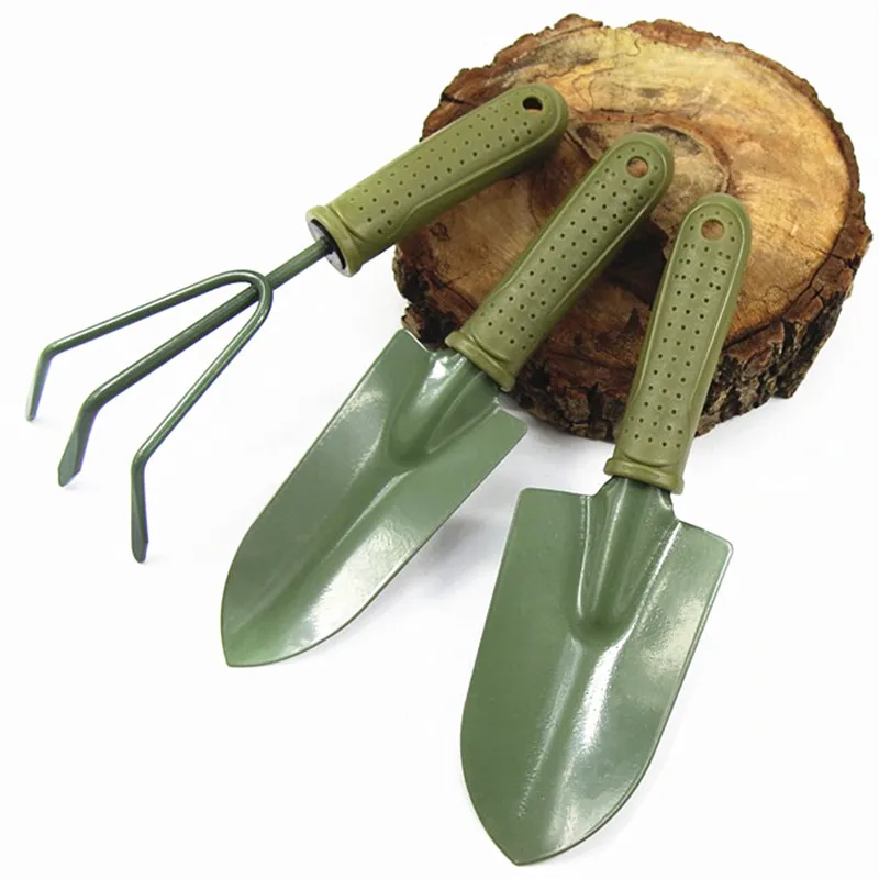 3 piece set PVC handle gardening tools set planting shovel small shovel rake outdoor garden tool