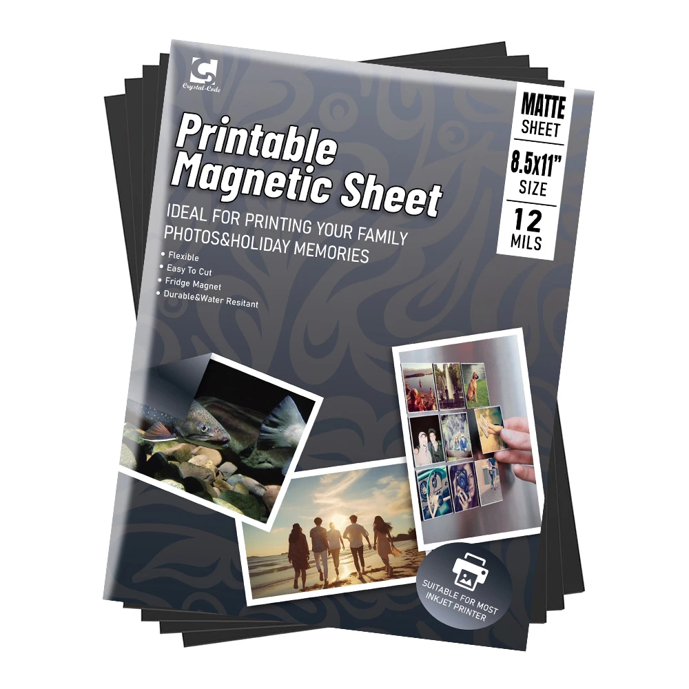 Crystal Code Magnetic Sheet A4 Matte Printable Magnetic Paper Flexible Magnet Sheets For Photo And Picture Magnets