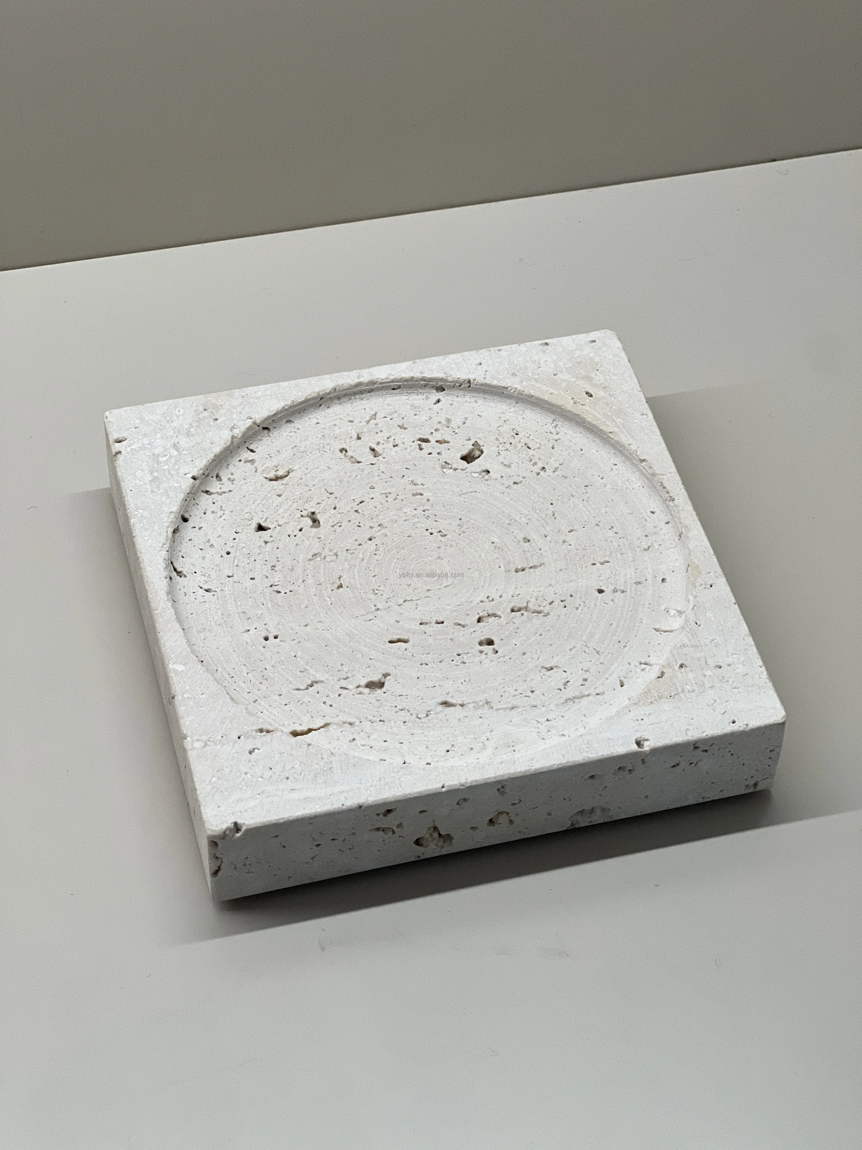 Luxury Coasters for Drinks Natural Travertine Coasters Precise Natural Marble Candle Coaster