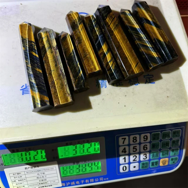 High Quality Crystal Tower Natural Blue Tiger Eye Stone Tower Blue Tiger Eye Point For Healing