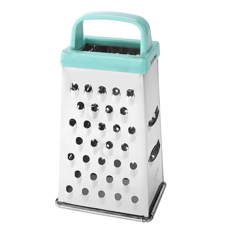 Hot Sale C182 9 inch Flat Plastic Handle Stainless Steel Four Sides Planer Peel Cutter Kitchen Fruit Ginger Garlic Grater