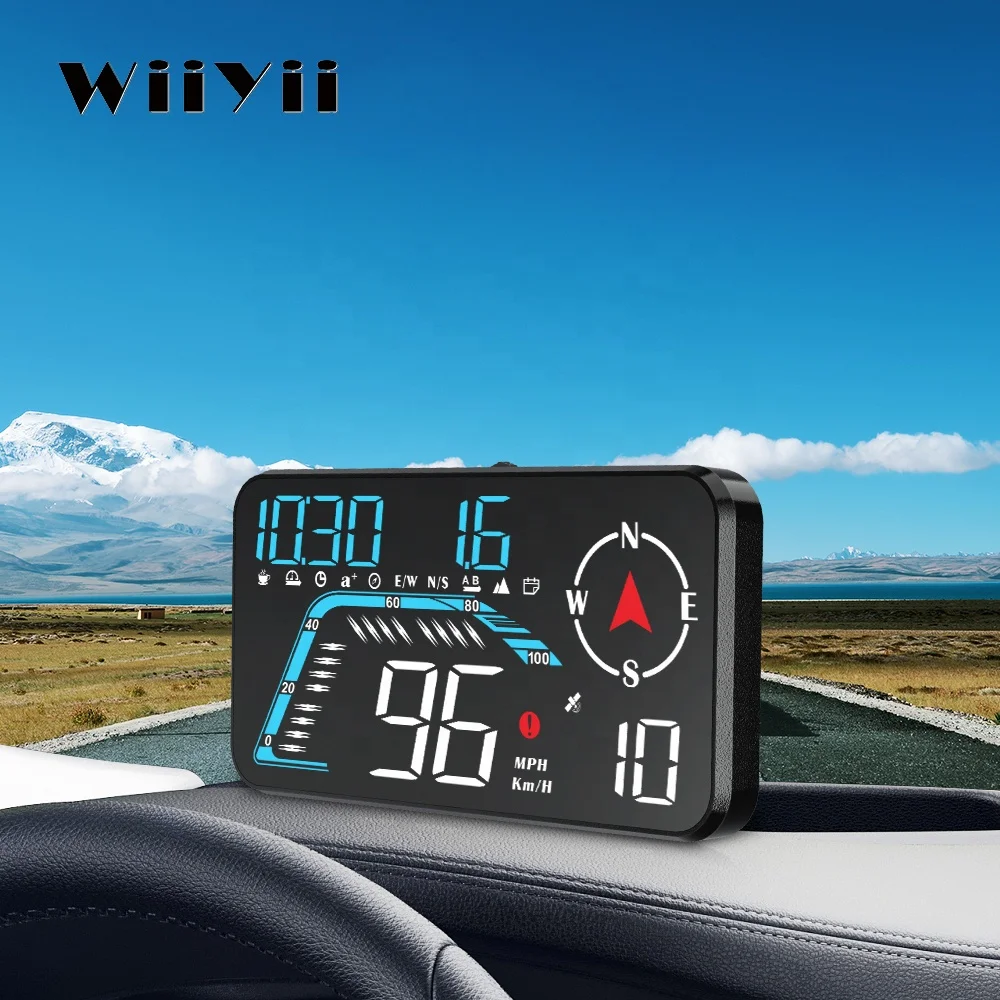 WiiYii 2024 New Auto Diagnostic Tool Heads up Display GPS Digital Speedometer blue HUD G12 for motorcycle truck