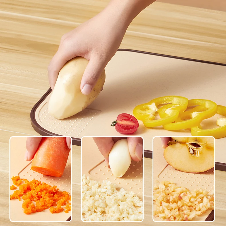 2022 Best Seller  Kitchen Tools Mildew Proof PP Wheat Straw Plastic Chopping Board Set Cutting Board