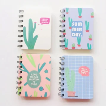 80 Sheets Hard Cover Cactus Flamingo Cat Portable Notebook To Do List School Office Supply Student Stationery Notepad