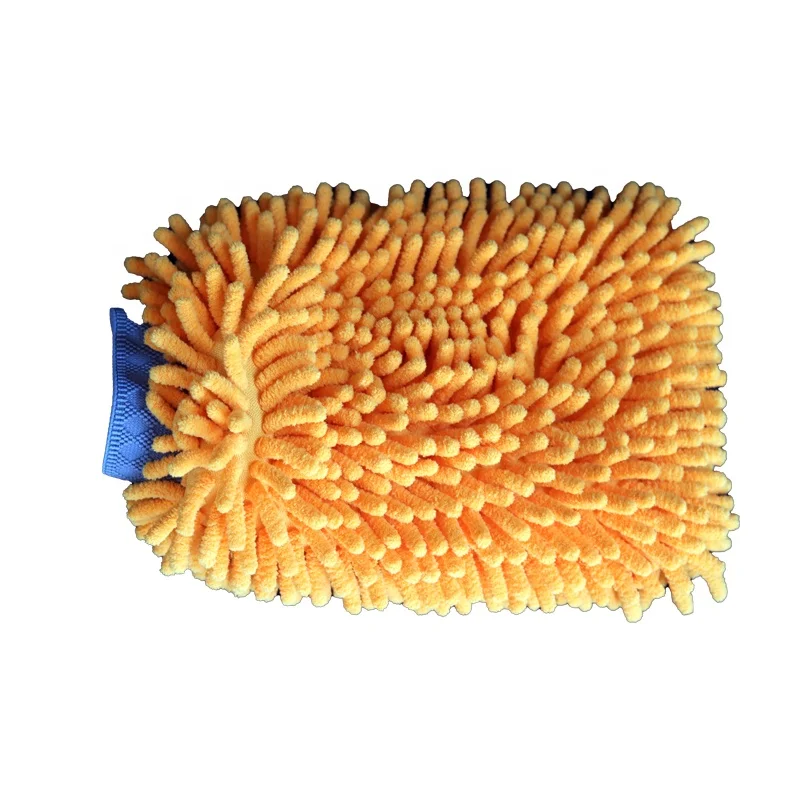 Фабричная оптовая продажа, долговечная двухсторонняя варежка из микрофибры для мытья автомобиля, уход за автомобилем