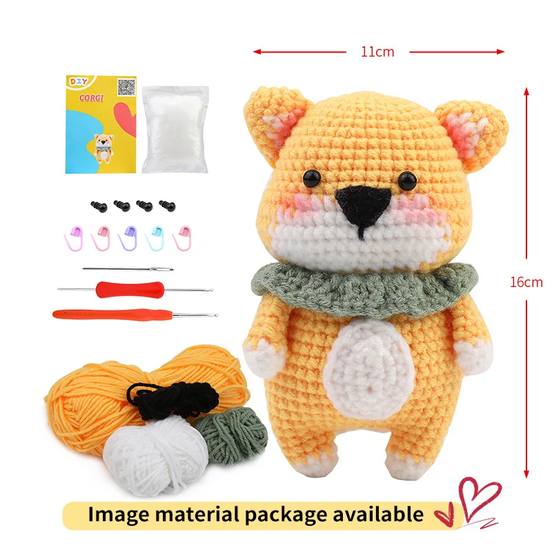 new products 2024 Easy-to-do Customized Animal Yarn Learn To Beginner Diy Mini  Projector Penguin Crochet Kit For Kids