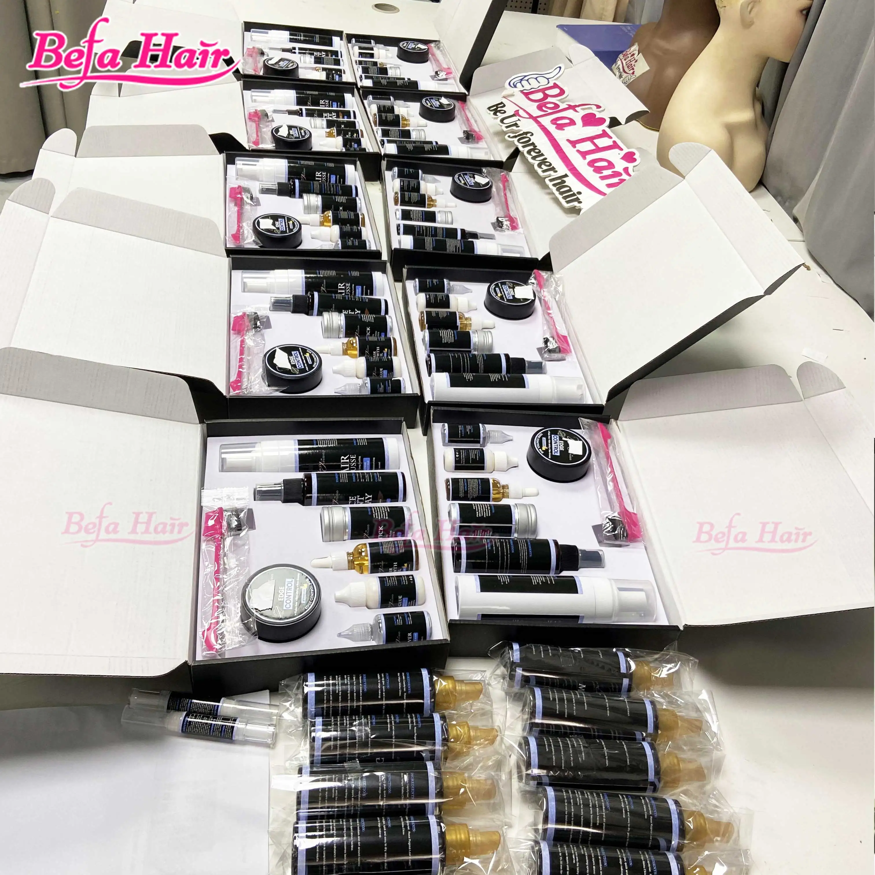 Installation Kit Wig Edge Control Private Label Lace Glue Waterproof Hair Wax Stick Lace Tint Spray