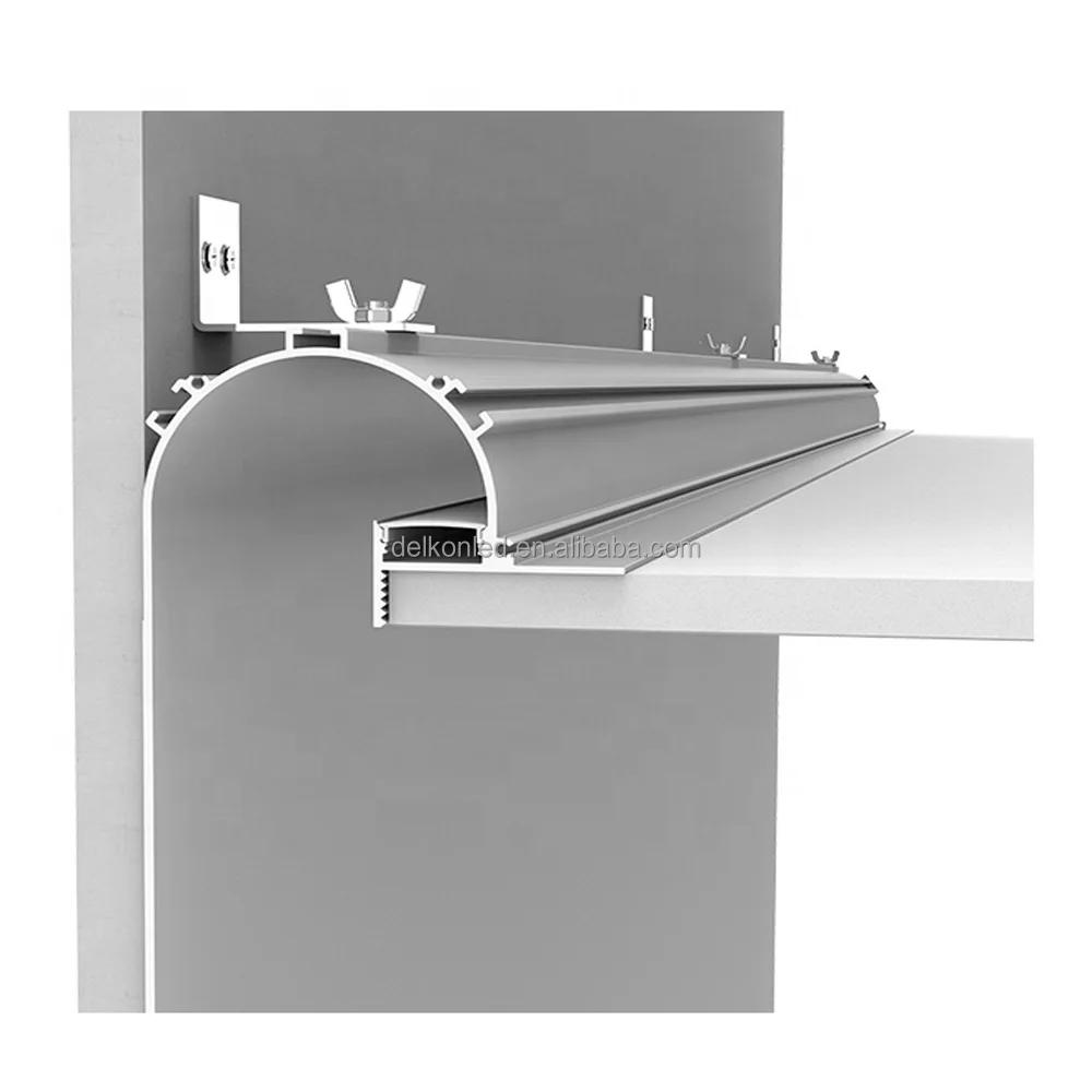 101*68mm Cove Lighting Wall/Ceiling Plaster LED Drywall Aluminium Profile for Indoor Architectural Lighting