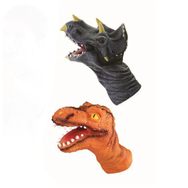 Pretend Play Toy Soft Plastic Realistic Dinosaur Hand Puppet for Kids Gift