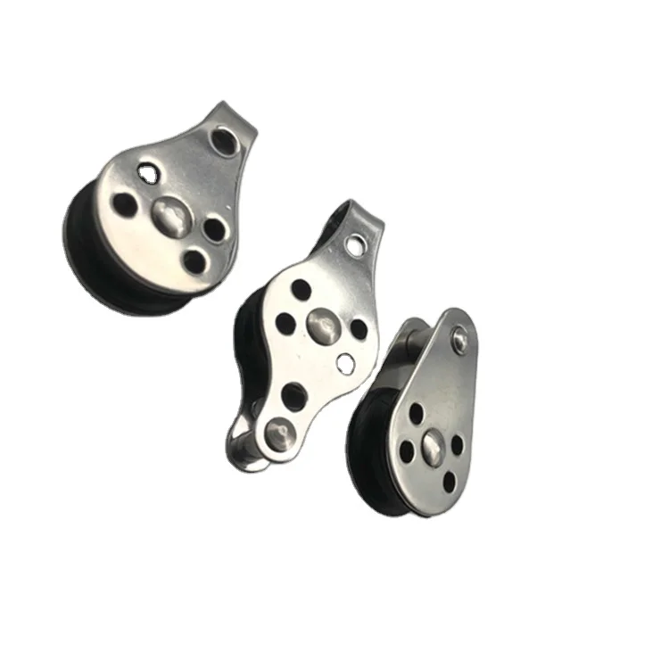 Small Boat Sailing Pulley Stainless Steel Nylon Rope Pulley Sailboat Pulley