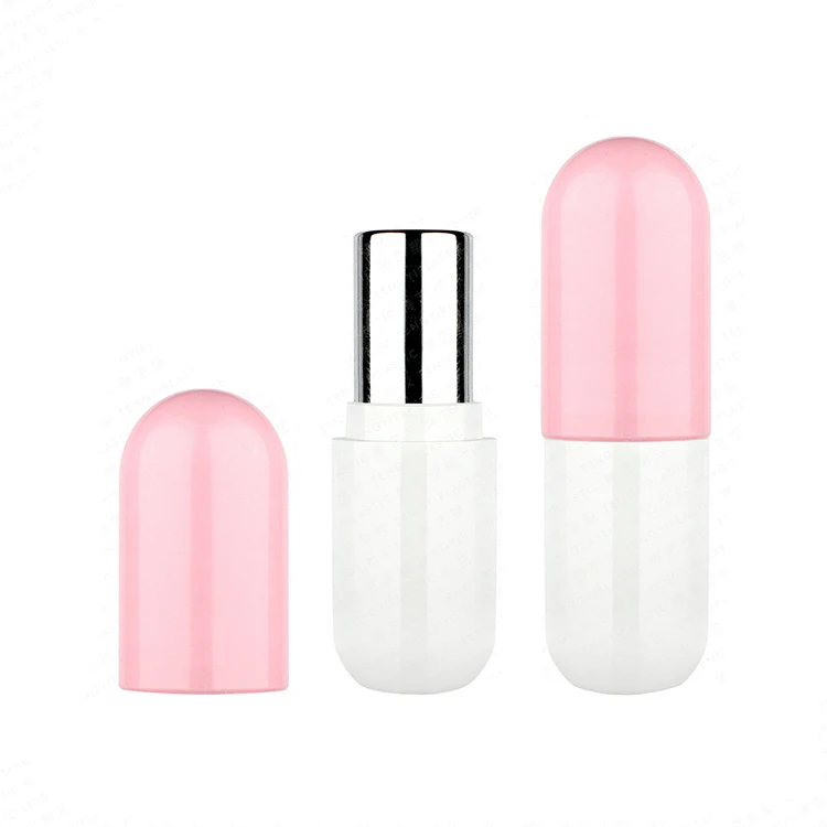 Mini capsule shape funny lip balm tubes round cute lipstick container