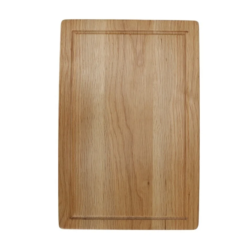 White Oak Chopping Block Large Rectangle Wooden Cutting Board For Turkey