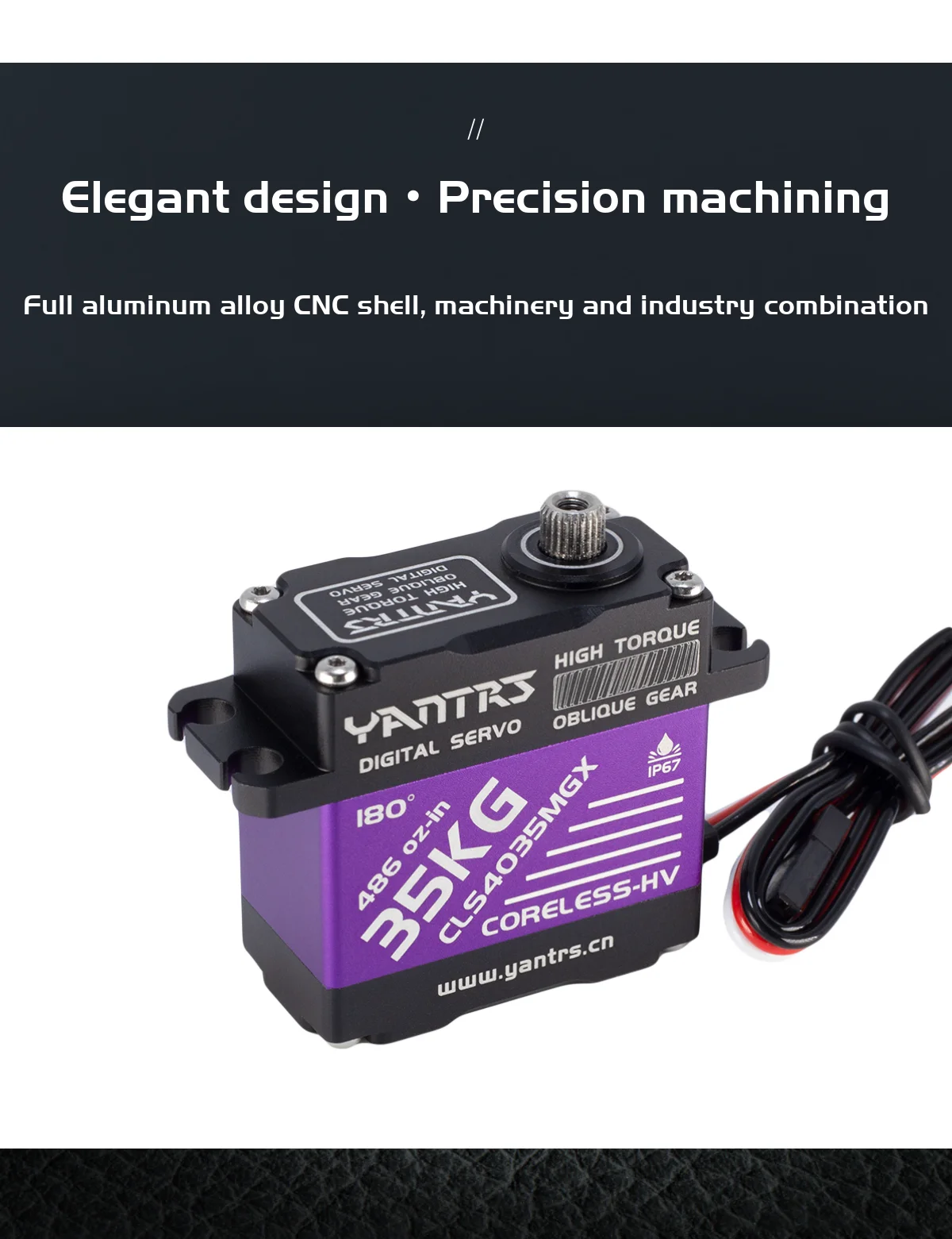 YANTRS Waterproof CLS4035MGX 35kg Servo Large Torque Digital Coreless Servo High speed high voltage HV For Rc Car Airplane Model