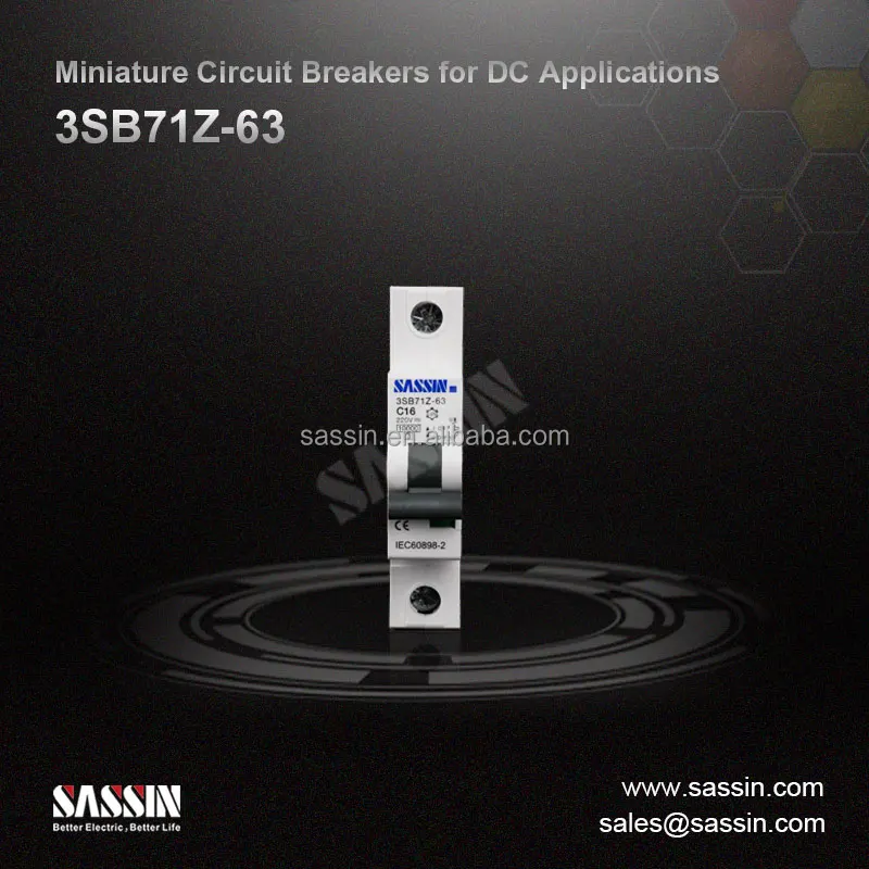 3SB71 Single Pole CE MCB Circuit Breaker 80A 100A 125A SASSIN  10KA 125A