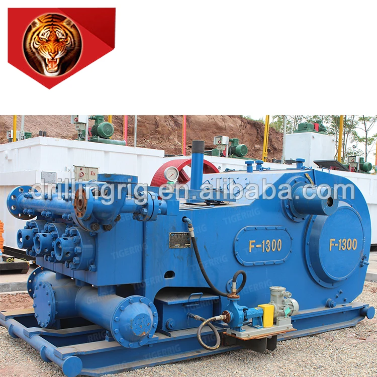 Tigerrig large displacement durable high pressure F1300 triplex drilling rig mud pump for sale