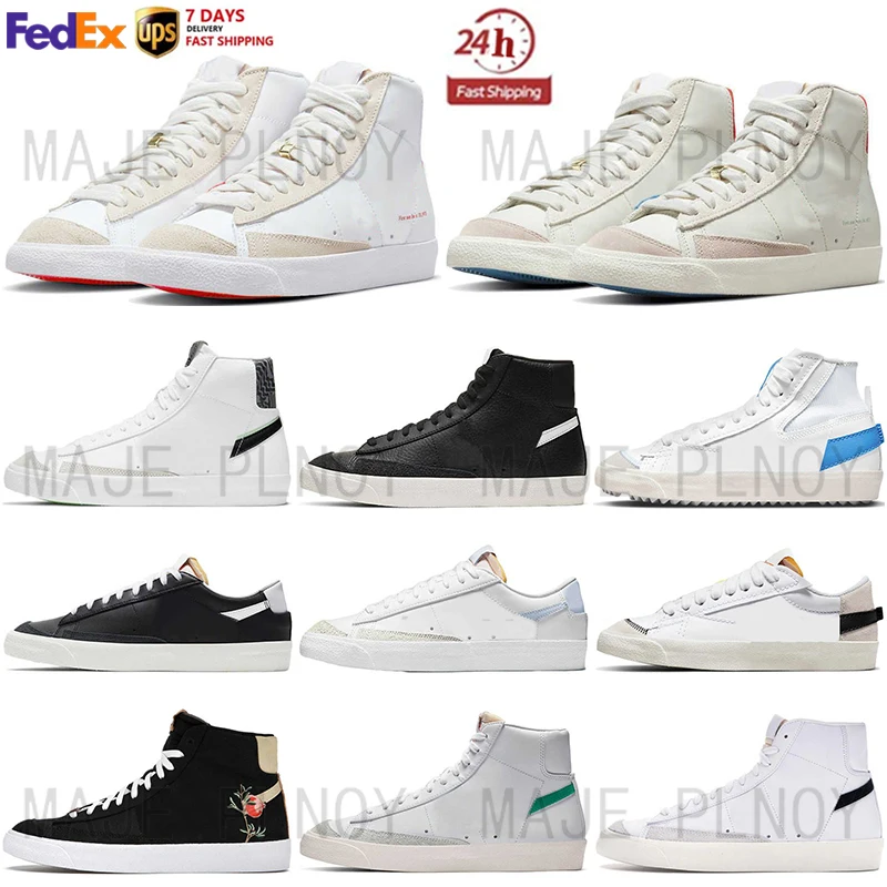 blazers mid 77 shoes Vintage White Black Casual Shoes Blazers Women Indigo Celetine Blue Lucid Green Mens blazer mid 77