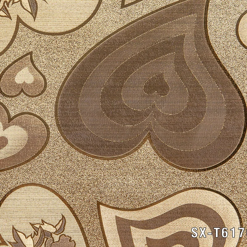 golden silver grounding with non-woven flannel backing Embossed table linens runners