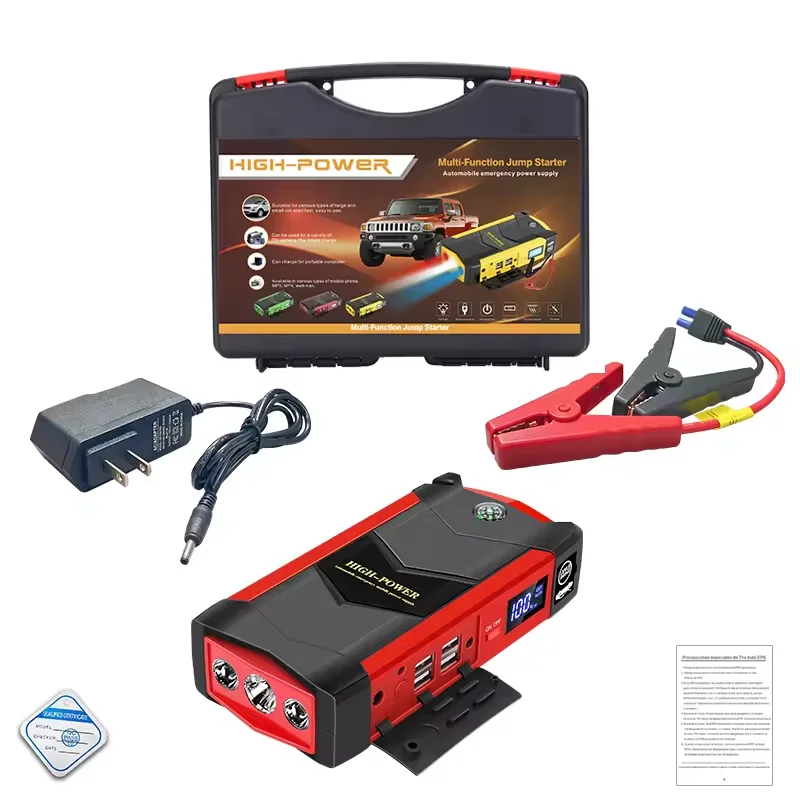 6.0L Gasolune 4.0L Diesel 12V Battery Powerful Compass Car Jump Starter Emergency Rescue Led Light Portable Booster Jump starter