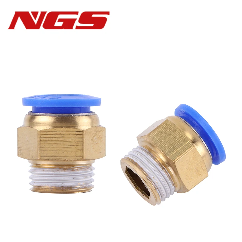 ПК латунь Воздушный Пневматический одним нажатием кнопки, вставляется нажатием разъем Quick Release M5 1/8 1/4 3/8 1/2 8 мм 10 мм с наружной резьбой шланг Труба