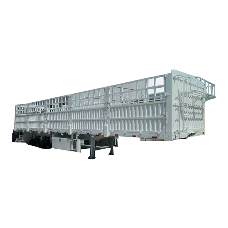 Heavy Duty 3 Axles 60 Tons 40ft Side Wall Fence Cargo Semi Truck Trailer
