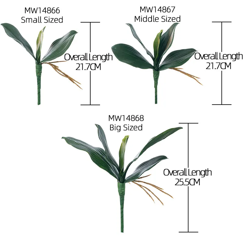 Artificial Orchid Leaves Phalaenopsis Orchids Leaves Real Touch Leaf Home Plant