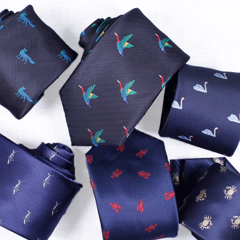 TONIVANI-47 Wholesale Shengzhou China Animal And Fruit Novelty Polyester Male Ties Cheap Skinny Poliester Necktie For Mens