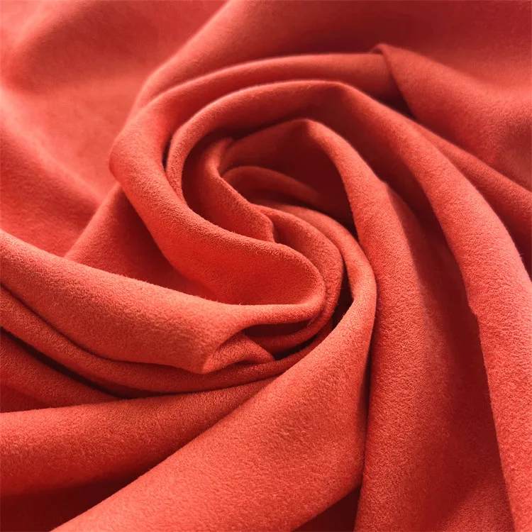 Upholstery 100% polyester sofa cover fabric brushed sueded bag plush toy lining complex fabrics suede fabric for sofa