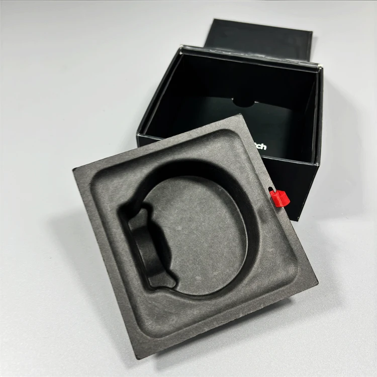 Molded pulp tray Blue tooth earphones box packaging wireless headphone sugarcane bagasse packaging