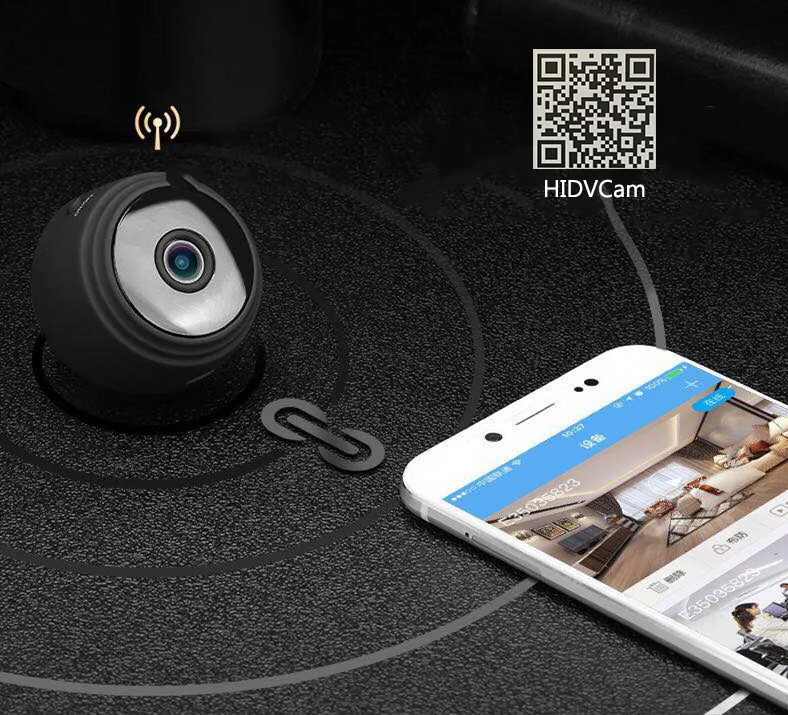 Wireless security camera mini wifi camera with smartphone app remote