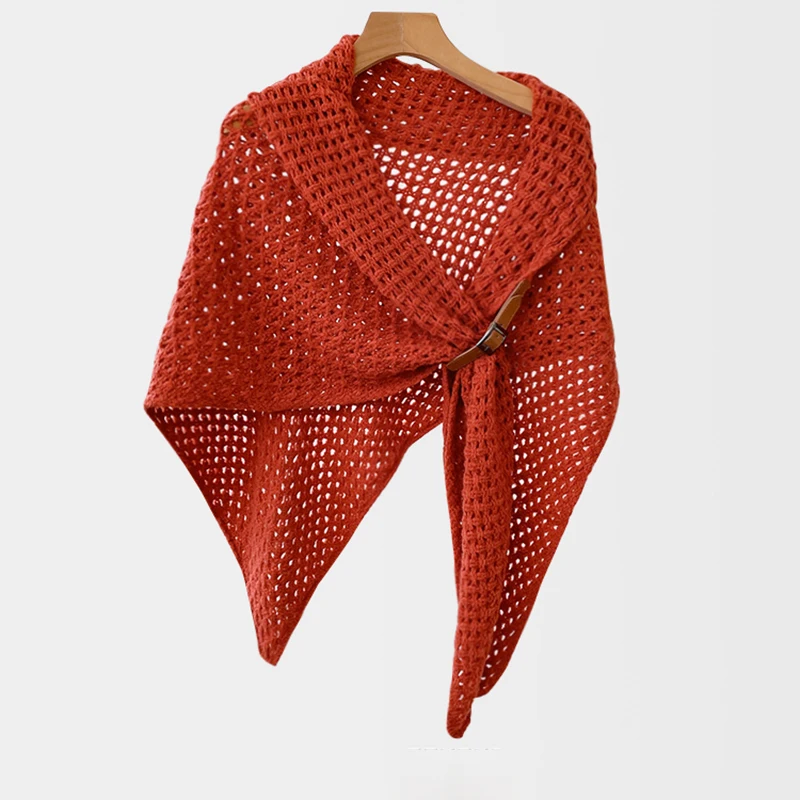 Custom comfortable solid color women scarf knitted shawl