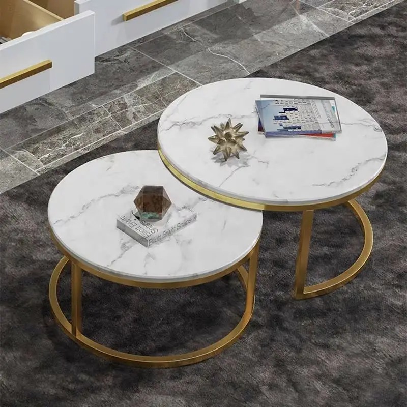 hand luxury design furniture forged metal marble simple, coffee table living room/