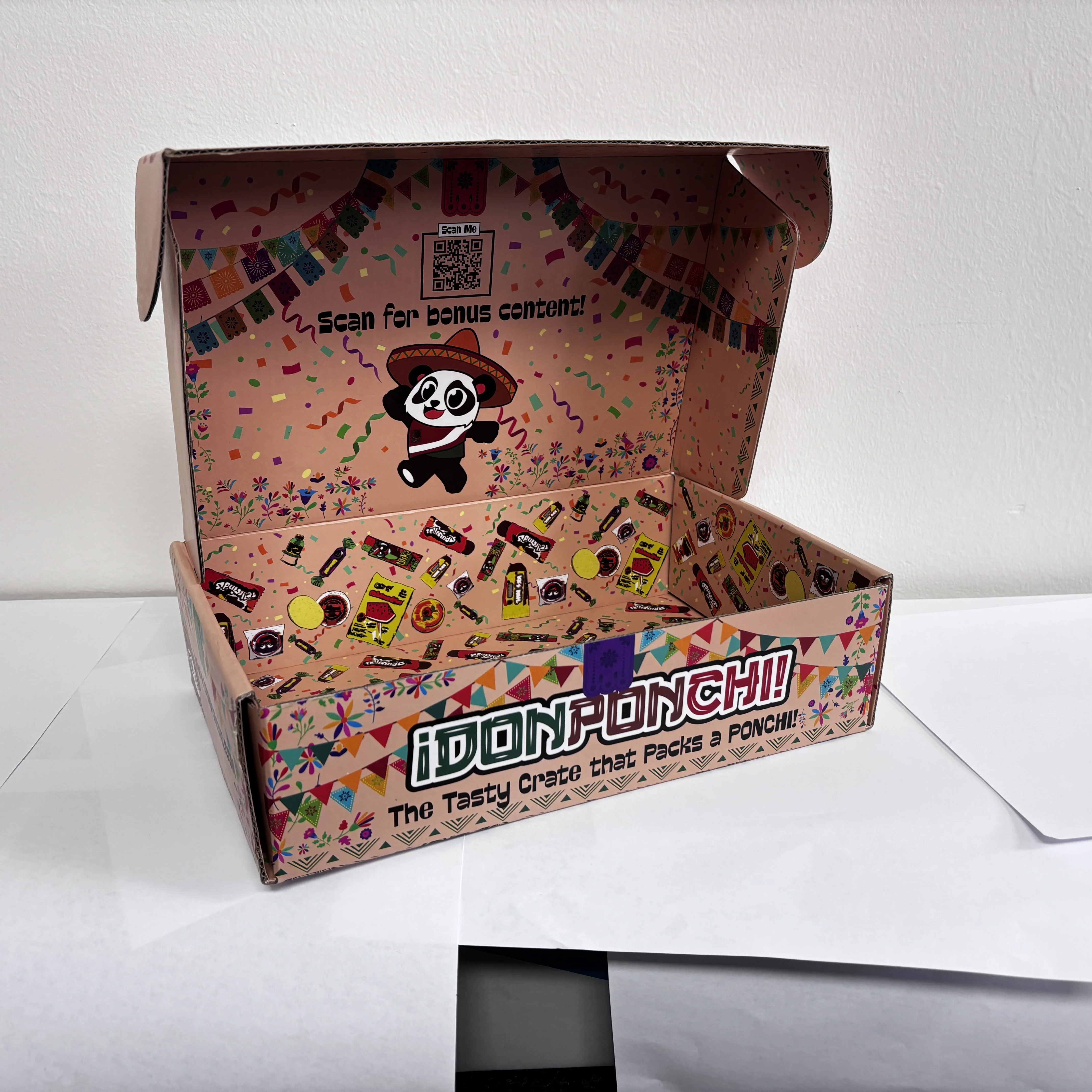 Hot Sale Snack Packaging Corrugated Paper Mailer Box Corrugated Cardboard Food Box Panda Mailer Box Packaging Gift With Logo