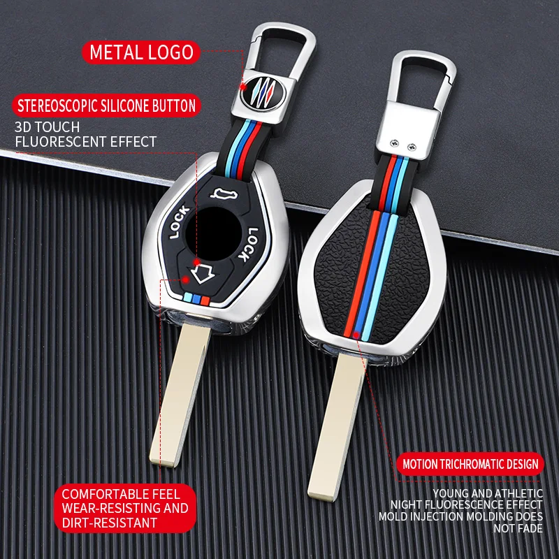 zinc alloy Case Cover for BMW X5 E53 X3 F83 E46 E39 E38 E60 E63 E61 E64 Series 3 5 7 330i Z3 Z4 E85 E86 M5 325i Car Key Cover