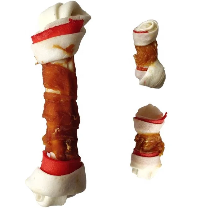 pet snack pet food double color bone formation of chicken dog treats