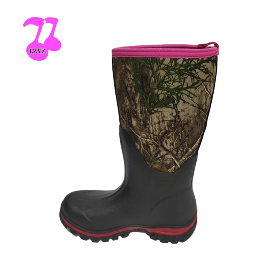LZYZ custom rubber wellie boots rain protector neoprene wellington boots waterproof galoshes for rain