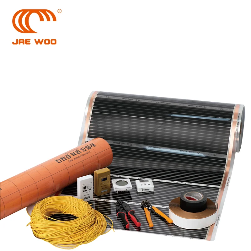 OEM Custom Size 140W-220W Underfloor Heating Systems Graphene Infrared Electric Heating Film Products