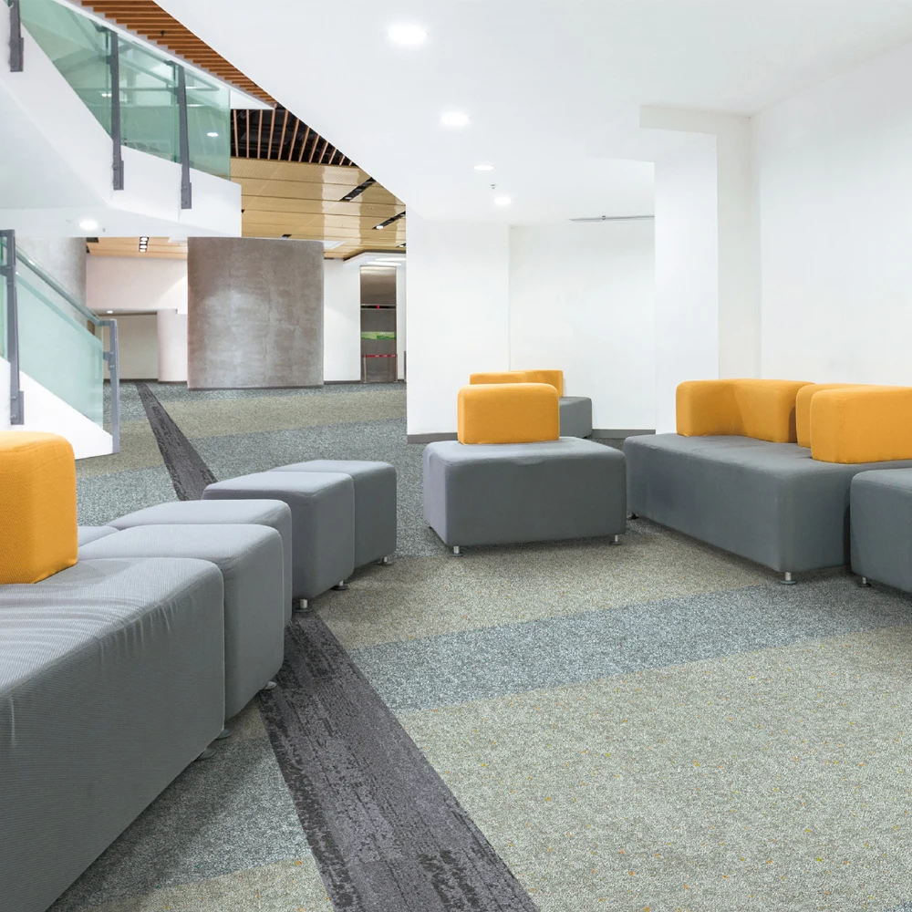 HJ eco-friendly Office floor carpet tiles 500 x 500 customization executive office carpet nylon exhibition carpet tiles