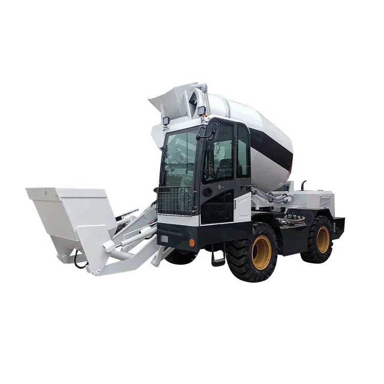 Self Loading Concrete Mixer 4m3 with Cab Rotating 180-270d and Air Conditioning (Electronic Sensors, Automatic weighing scale)