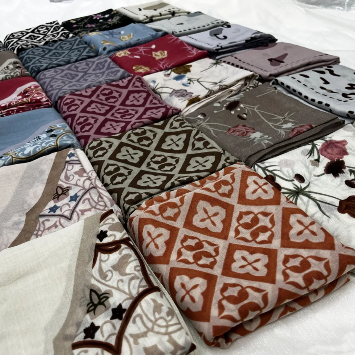 Малазийский хлопковый платок с принтом