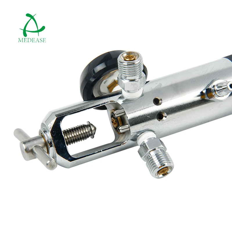 MEDEASE Brass 2Cv Cylinder Regulator Pressure Price Yoke Cga870 Brass Oxygen Regulator With Two Check Valves