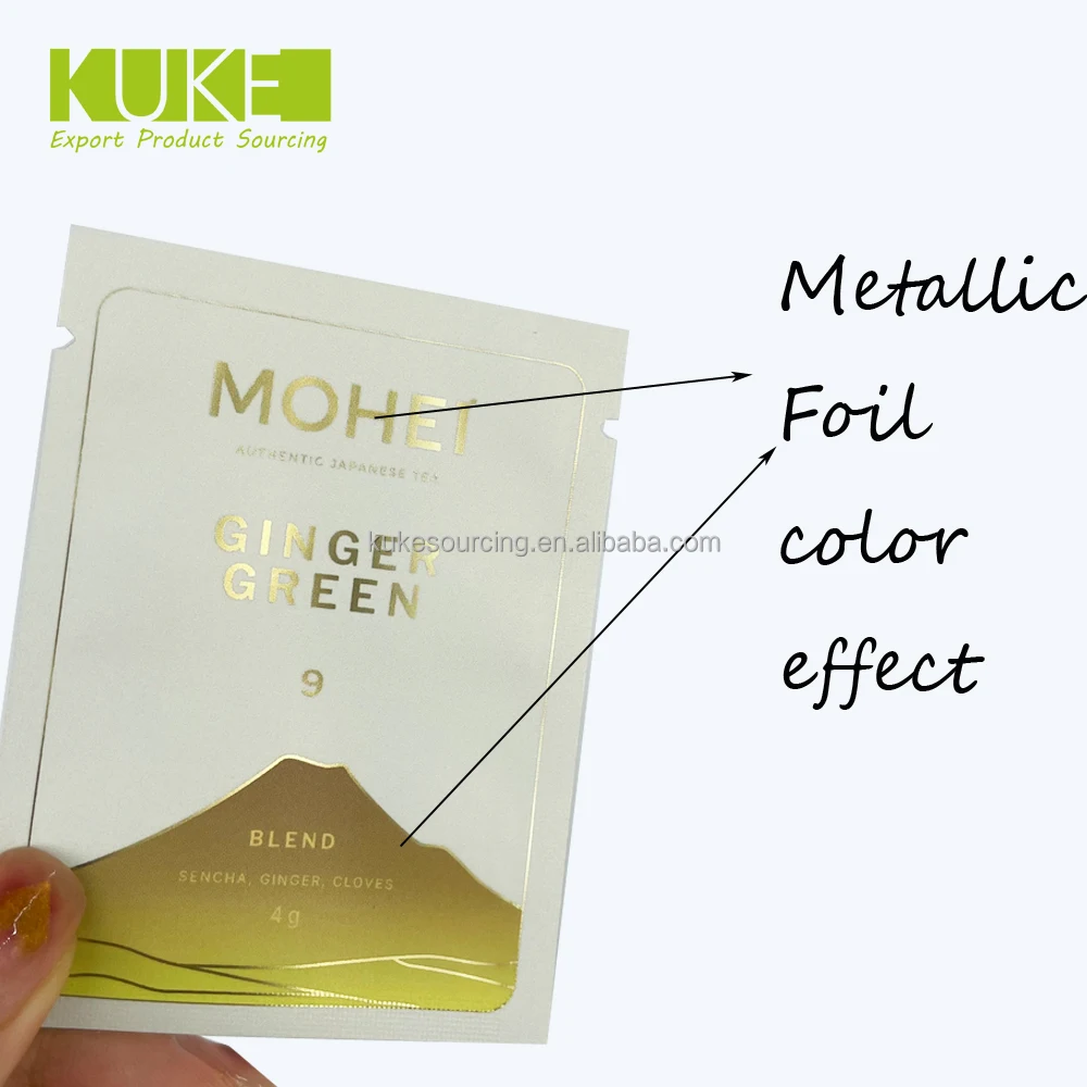 Custom printing plastic zipper lock aluminum foil cosmetic sample sachet cosmetic sample packaging bag