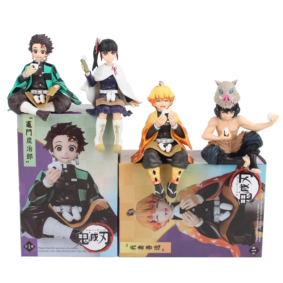 14 Styles Demon Slayer Kimetsu No Yaiba Kamado Tanjirou Nezuko Zenitsu Giyuu Inosuke Kochou Kanawo Eat Rice Anime Action Figure